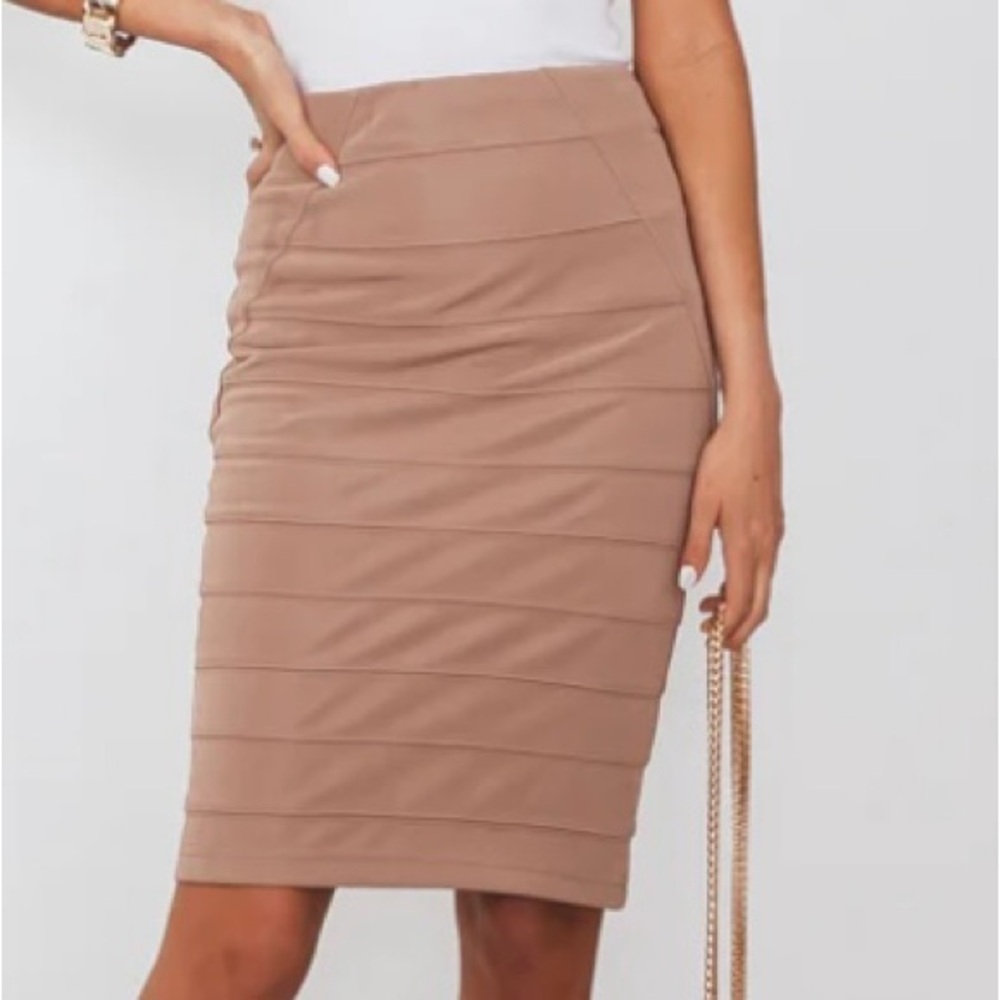 NEW. - Thailan Taupe Pencil Skirt